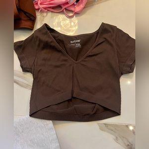 GARAGE BROWN BABY TEE- SIZE SMALL